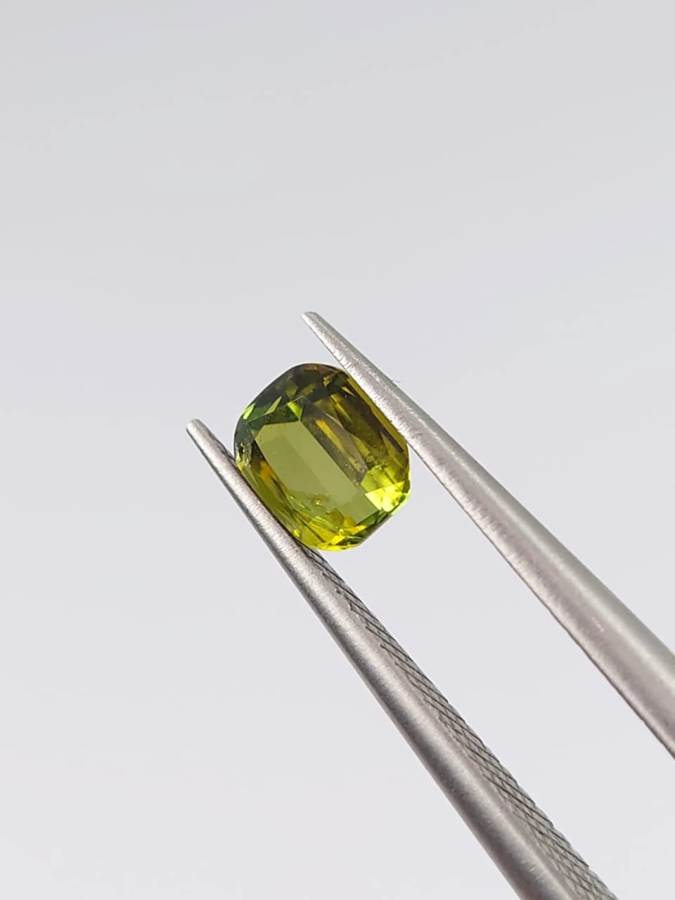 0.46ct Natural Olive Green Tourmaline Cushion Cut Loose Gemstone from Afghanistan — view 1